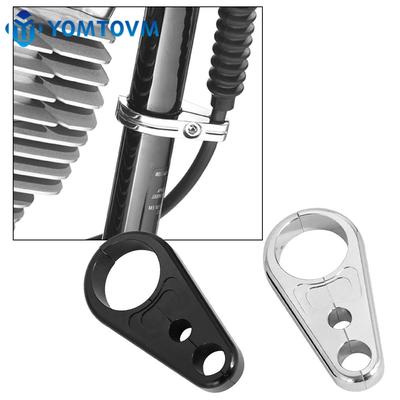 1" 25mm Motosiklet Gidon Çerçeve Debriyaj Kablosu Fren Hattı Kelepçesi Sabit Klipsler Evrensel Harley Dyna Sportster XL Cafe Racer İçin