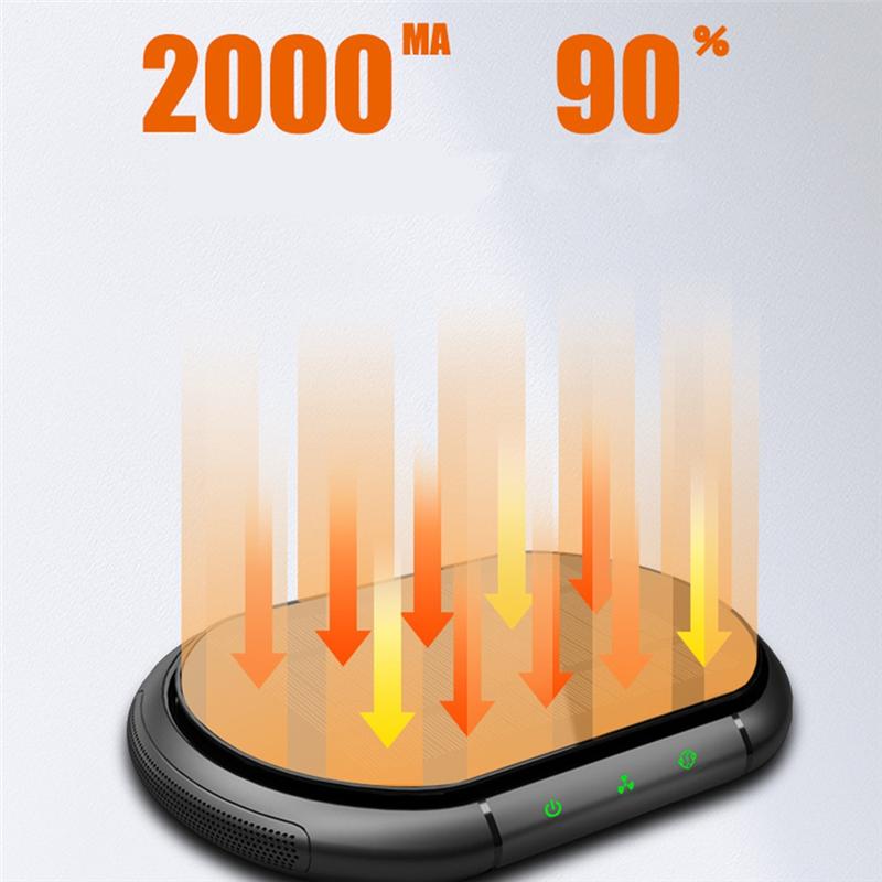 Premium-For Car Supplies USB Solar Air Freshener Negative Generator With Three-Layer Filter For Car Interior Use Black
