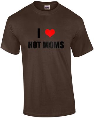 I (heart) Love Hot Moms - Funny T-Shirt