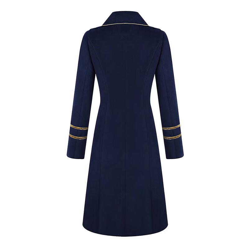 Women's Professional Double-Breasted Wool Blend Overcoat