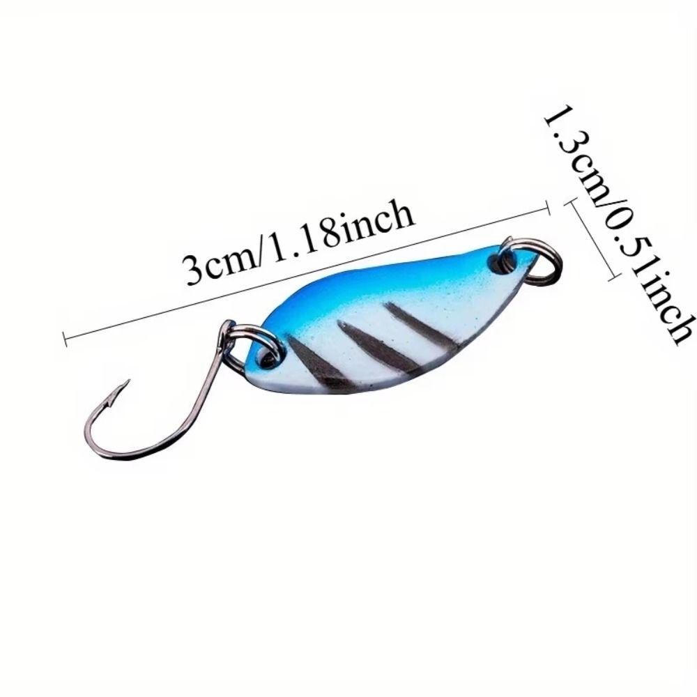 12PCS Spinner Trout Bait Metal Spoon Fishing Lure Jig Hook Wobbler Casting Jigging Tackle Accessories