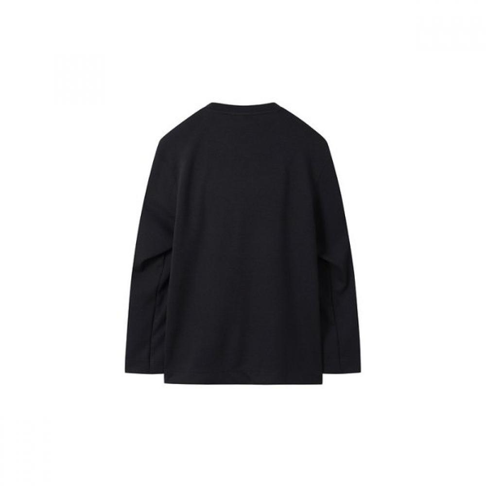 CusTomellow Black TexTure Long Sleeve T shirT cwTas25211bkx