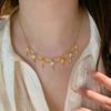 Luxury Four Leaf Clover Necklace Women Elegant Drop Tassel Diamond Vintage Princess Chain Collarbone Jewelry Gift