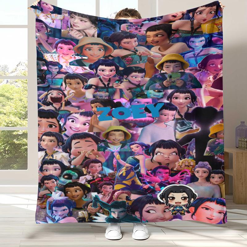 K-Pop Dämonenjäger Goldene Saja Jungen Flanelldecke, Ultra Weiche Warme Plüschdecke für Zuhause Schlafzimmer Bett Sofa Abdeckung Büro Picknick