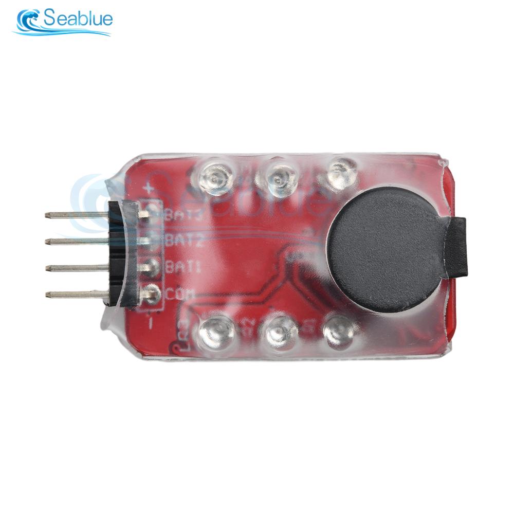 1 шт. Тестер напряжения LiPo аккумулятора 2-3S / Сигнализатор низкого напряжения / Проверка напряжения аккумулятора со звуковым сигналом