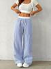 2025 European-American Women's Striped Straight-Leg Summer Trousers, Casual Thin Style