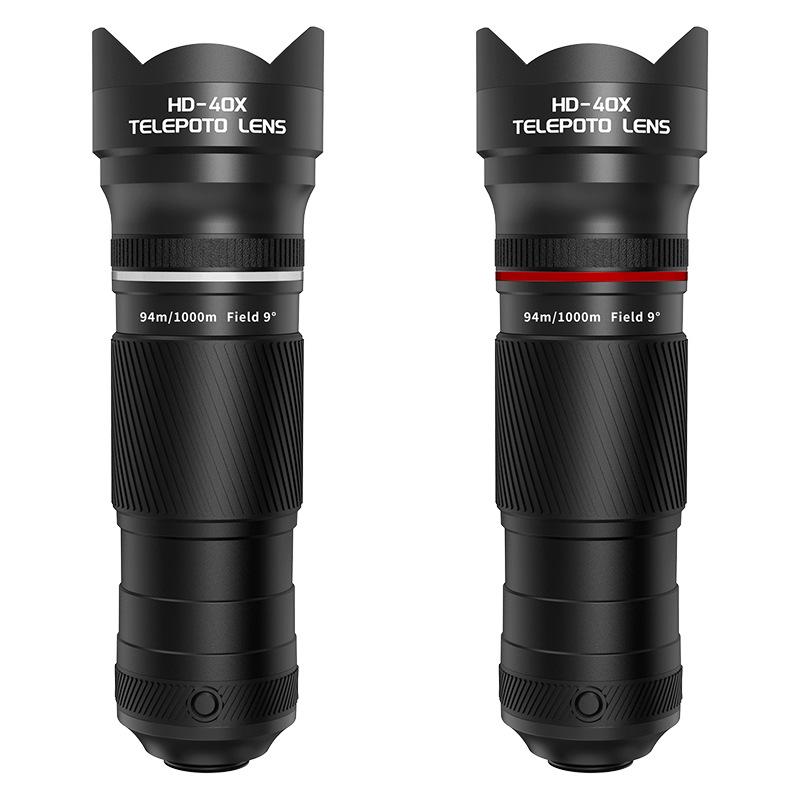 40x HD Monocular Telescope: High-Magnification, Wide-View Retractable Lens for Mobile Live Streaming