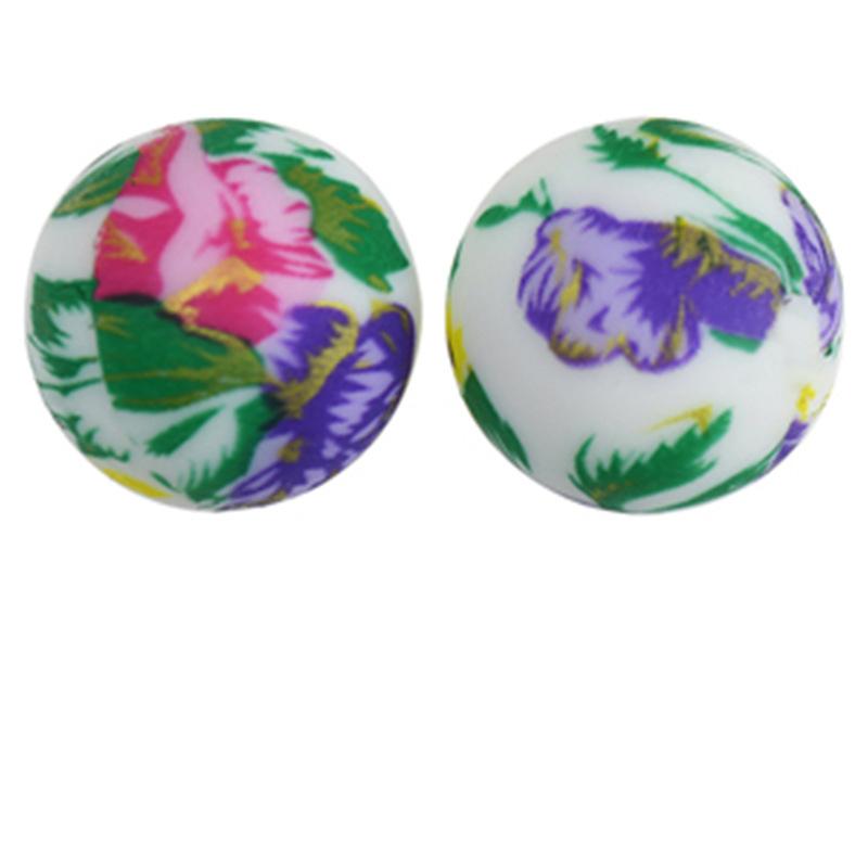 10PCS/Lot 15MM Christmas Tree Snowflake Halloween Pattern Food Grade Silicone Beads For DIY Making Bracelet Keychain Accessories