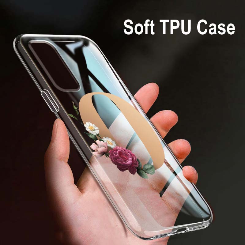 

Буква алфавита цветы Z для OPPO Reno7 SE 6 5 ZF 4G 5G Find X2 X3 Neo Lite Pro Plus прозрачный мягкий чехол для телефона Coque OPPO Find X3 Pro