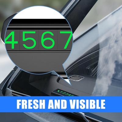 Creative Car Parking Number Plate Dashboard Decoration, Mobilephone Temporary Stop Sign for Easy Vehicle Identification