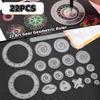 22Pcs/Set Spirograph Drawing Tools - Geometric Roulette Ruler, Educational Painting Puzzle Toy, Creative Art Learning Kit
