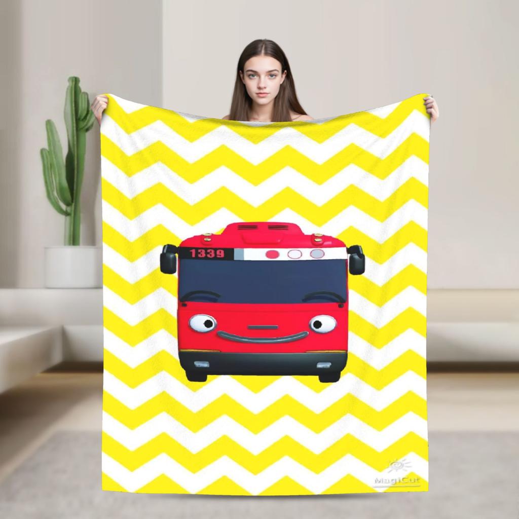 Tayo The Little Bus Blankets Super Soft Fleece Cozy Gift Throw Blankets Quilt