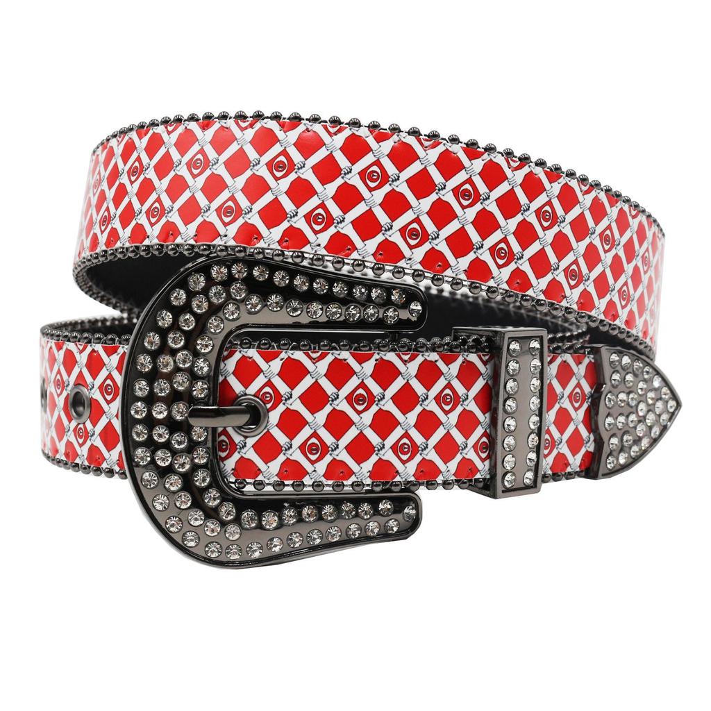 Rhinestone Red Eyes Hip Hop Punk Women's Fashion Belt