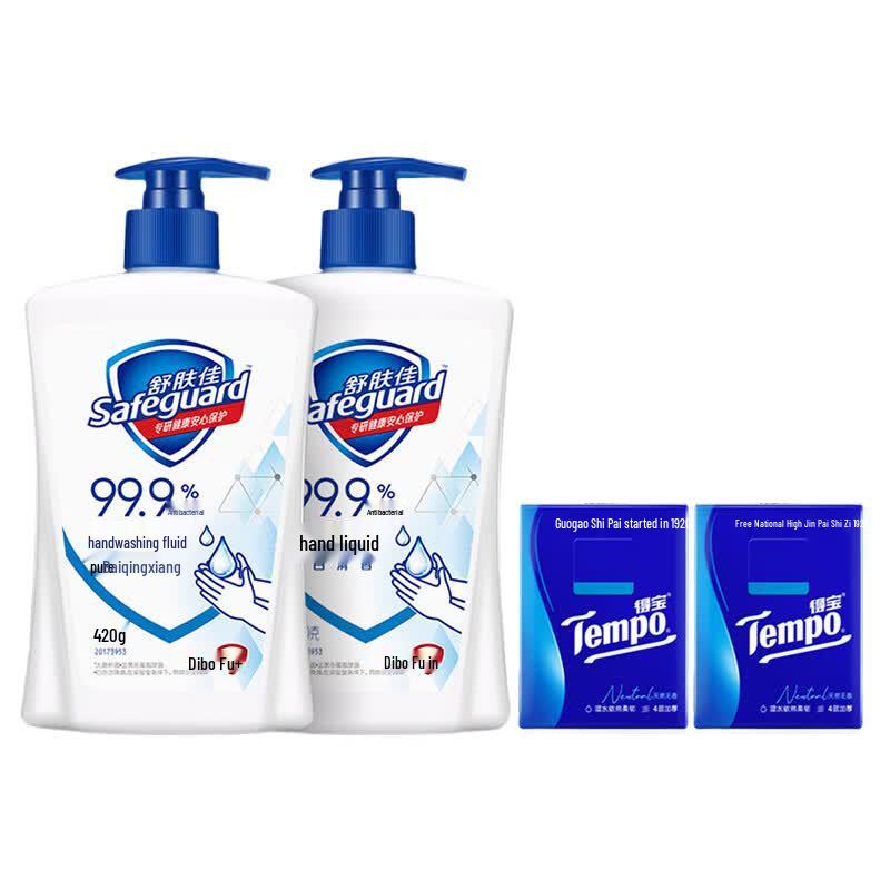 Tempo Pocket Tissues & Antibacterial Hand Wash Bundle