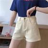 White Denim Shorts for Women, Summer 2026 New Model, High-waisted, Slimming, Loose, Wide-leg, Sexy A-line Shorts