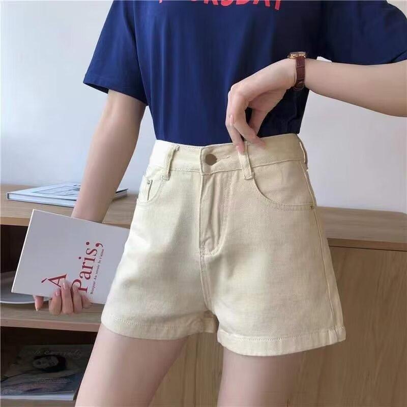White Denim Shorts for Women, Summer 2026 New Model, High-waisted, Slimming, Loose, Wide-leg, Sexy A-line Shorts