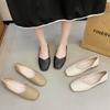 Women Shoes Autumn Shallow Mouth Casual Female Sneakers Flats Square Toe Fall New Summer Moccasin  PU Fash