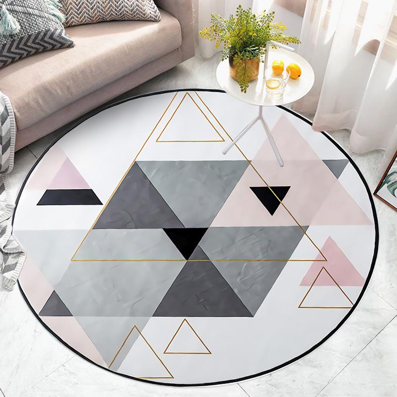 Okrągły Geometryczny Dywan Dom Salon Sofa Stolik Kawowy Mata Podłogowa Dywan Domowy do Sypialni Mata Podłogowa