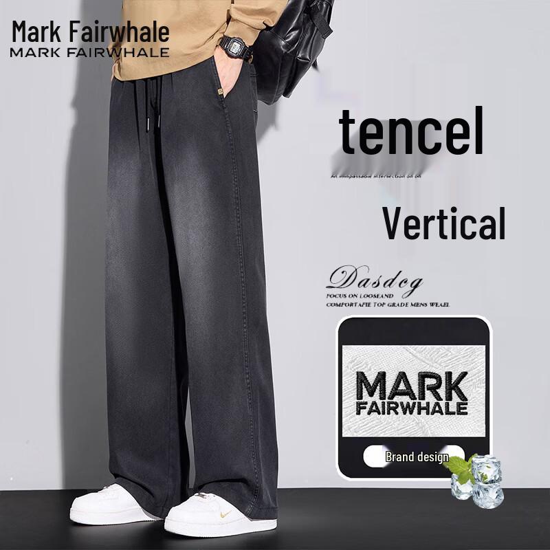 MARK FAIRWHALE Men s Summer Loose Straight Casual Jeans 2XL