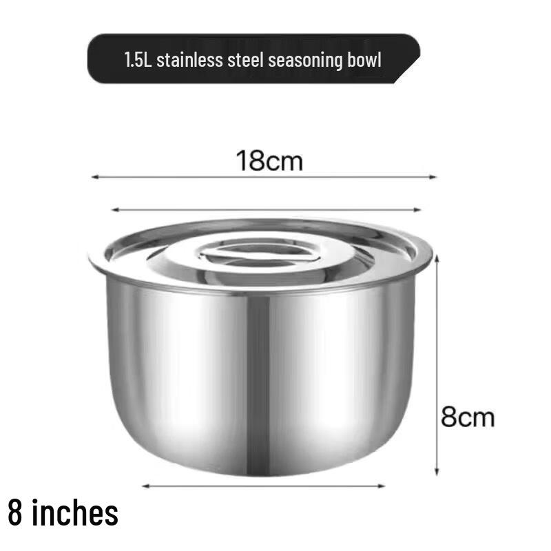 HANDUNYOU 8-inch Plastic Food Storage Container with Lid