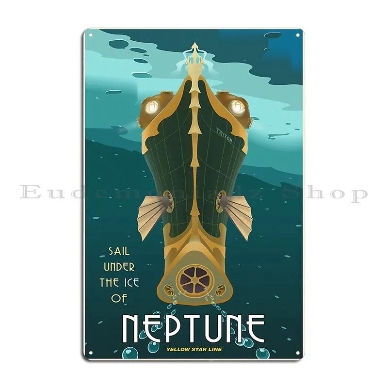 Neptune Travel Poster Metal Sign Cinema Poster Designs Wall Decor Garage Plaques Tin Sign Poster 20X30CM