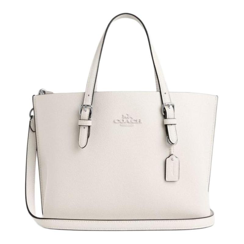 

COACH Mollie brand logo detachable shoulder strap Tote bag Tote bag shopping bag shoulder crossbody bag cowhide handbag 25 women s white білий