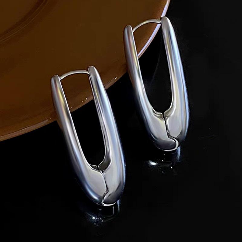 Europe and America Exaggerated Vintage Metal Waterdrop Earrings for Women Girls Double Layered Long Earrings Chunky Jewelry Gift