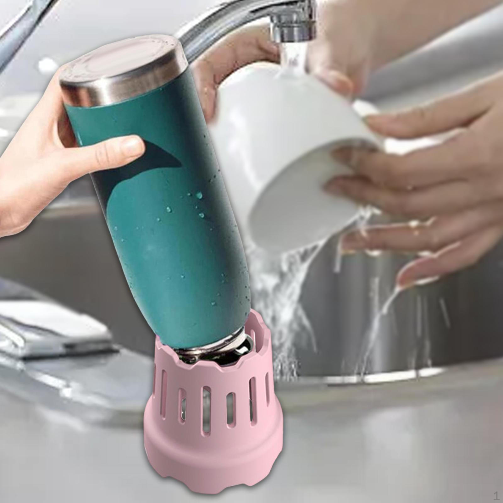 

-Стеллаж для сушки чашек, аксессуары для бутылок с водой, многоразовые, экономящие место, сушилка розовый