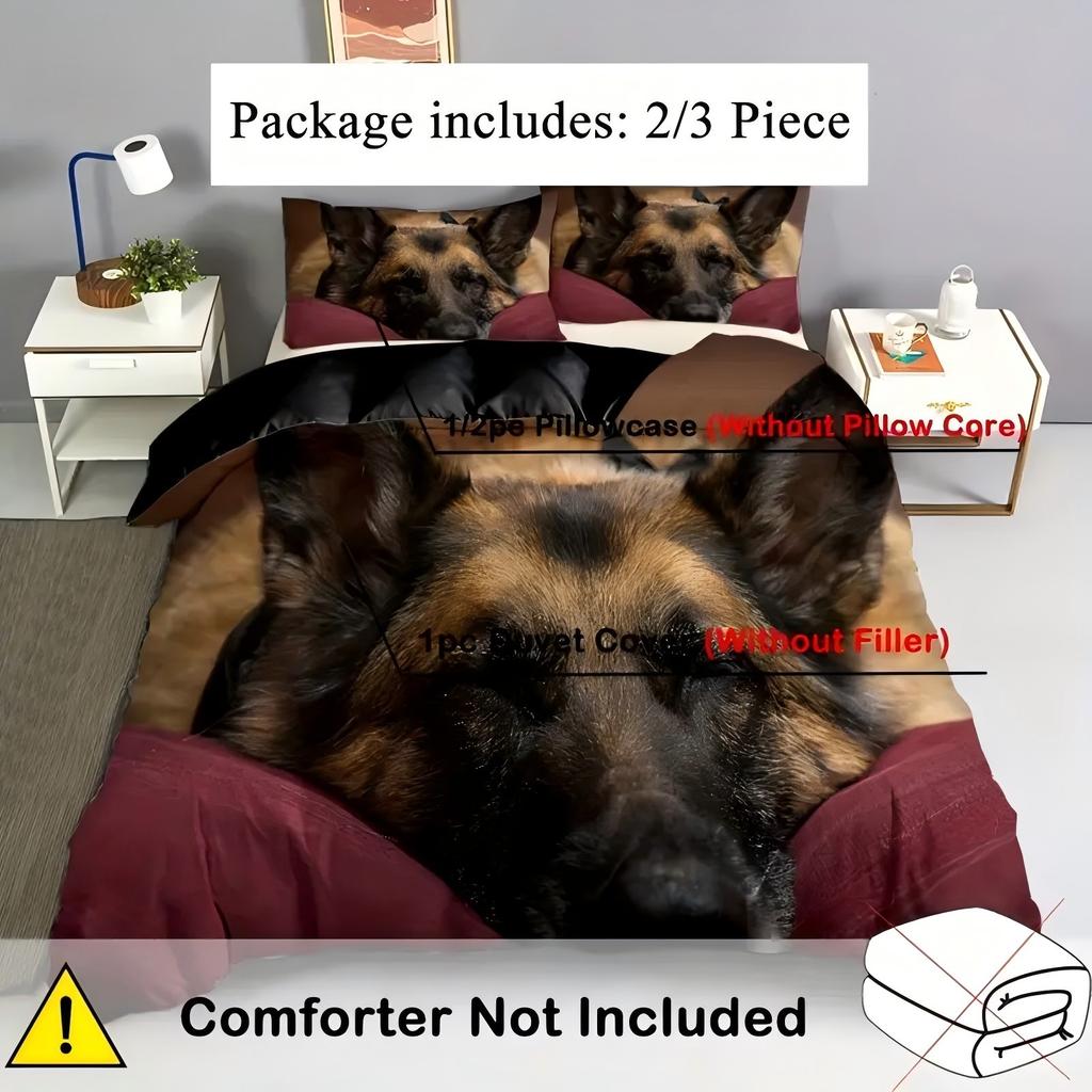 Shepherd Dog 3d Printed Bedding Set Cute Animal Style luxury Duvet Cover Soft Comfortable Home Textile Polyester Quilt Cover Set