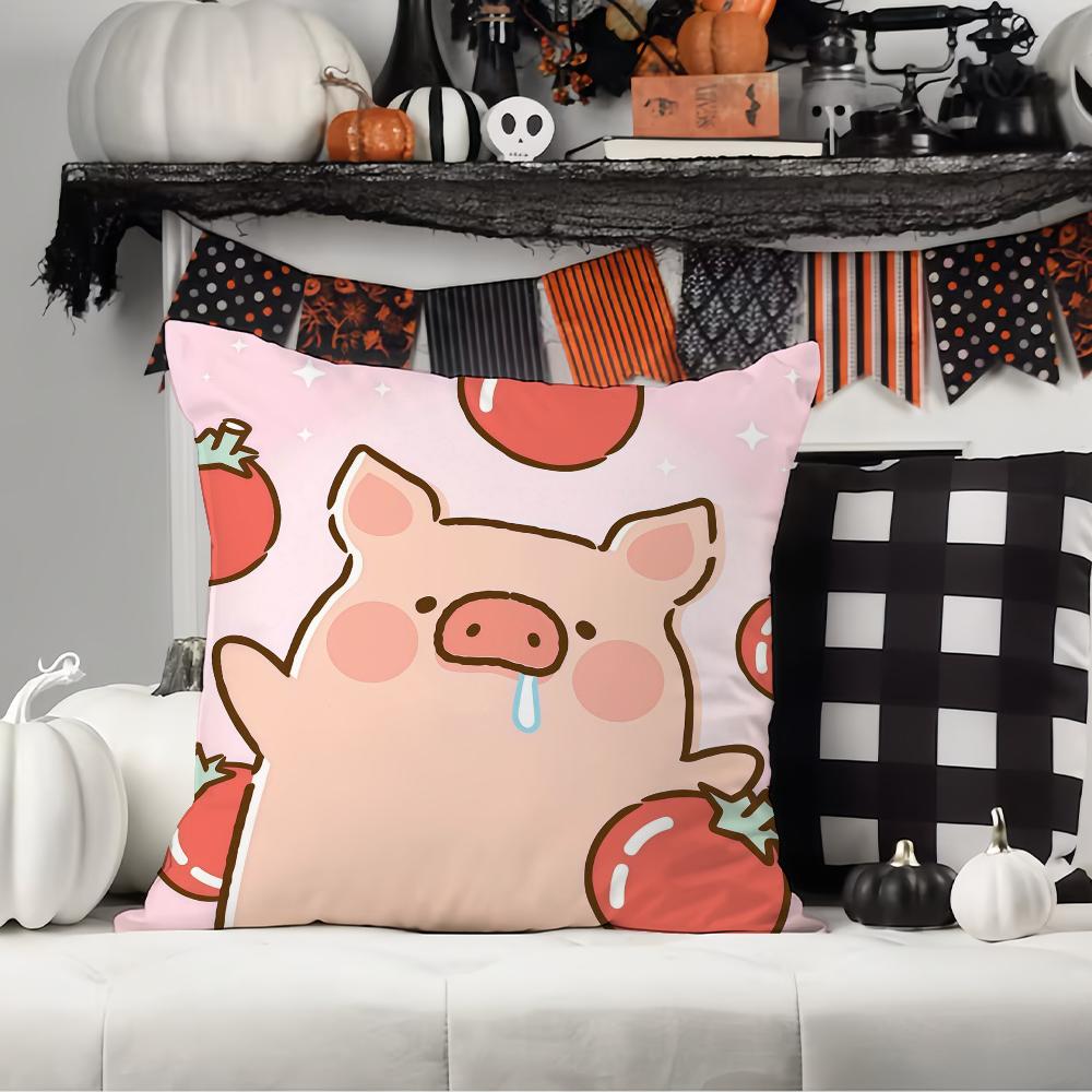 Cartoon cute L-Lulu pig Pillow Case Office Cushions Suitable For Sofa Car Bedroom Decorative Cushion Cover