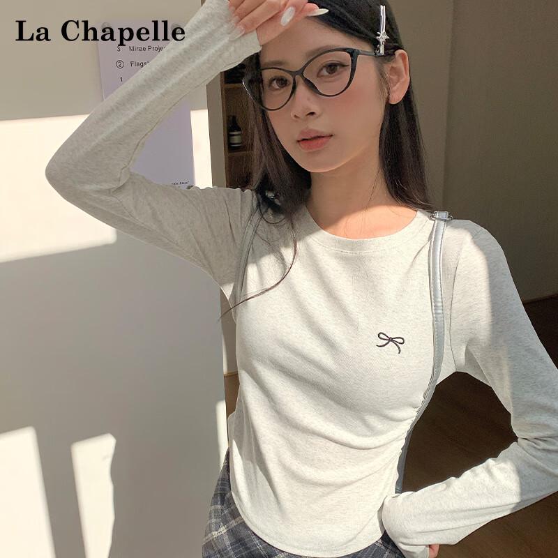 La Chapelle Women s Bow-knot Long Sleeve Base Layer Top L