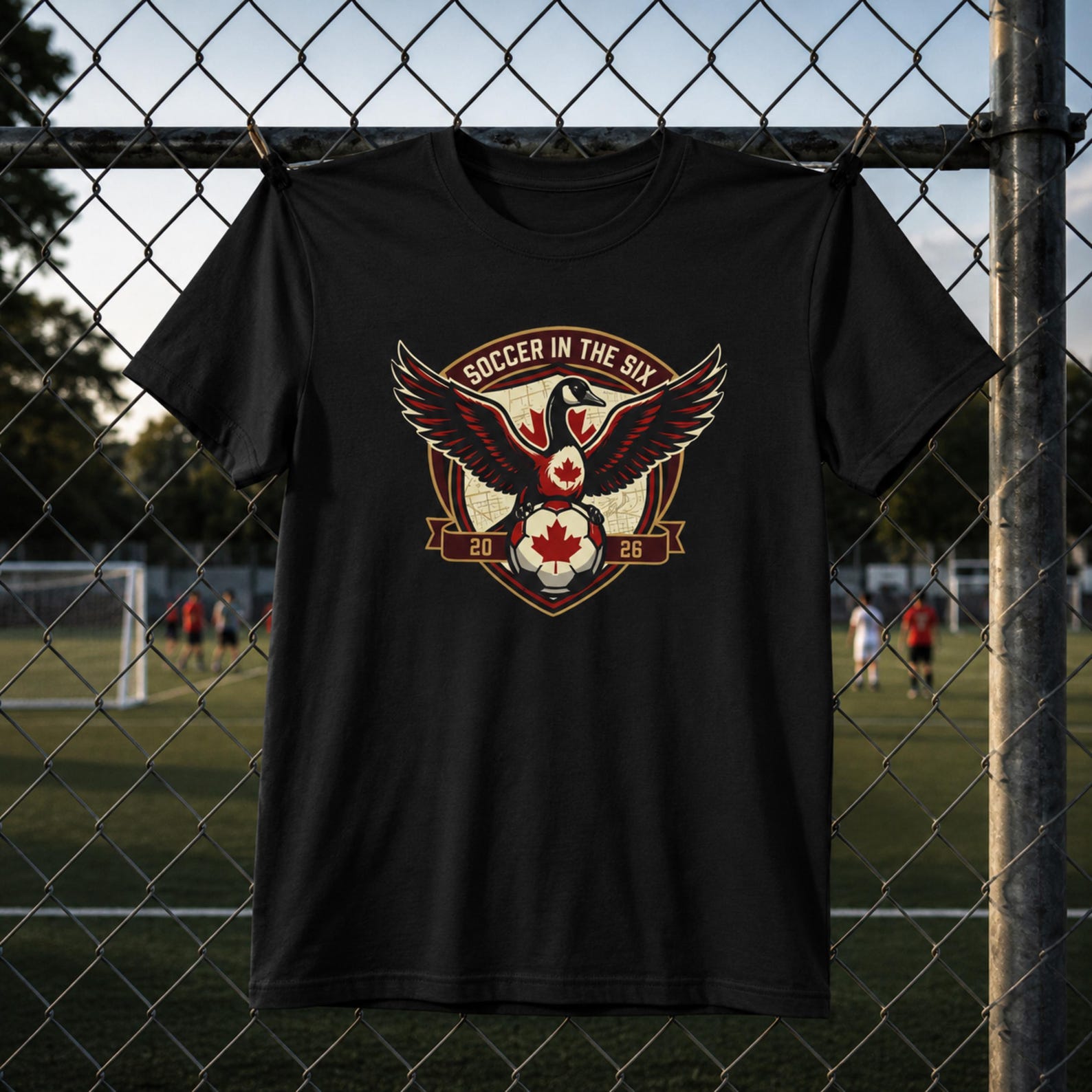 Soccer in the Six Canada Goose 2026 Graphic Tee | Toronto Fan Shirt L