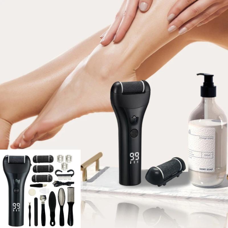 Electric Foot Grinder With Digital Display Rechargeable Callus Remover Ipx4 Portable Foot File Heel Dead Skin Callu Removal Tool