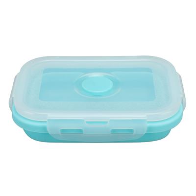 Zusammenklappbarer Silikon-Lebensmittelbehälter Hochtemperaturbeständig Mikrowellengeeignet Lunchbox