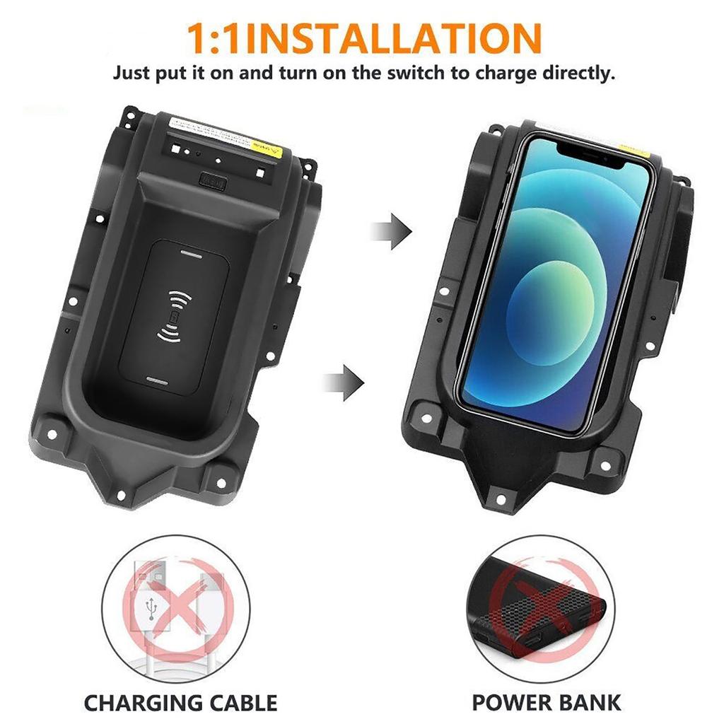 Central Control Organizer Tray Wireless Chargers 15W Phone Charging For SR/SR5 2014-2021 00016-34506 Car Pad Accessories