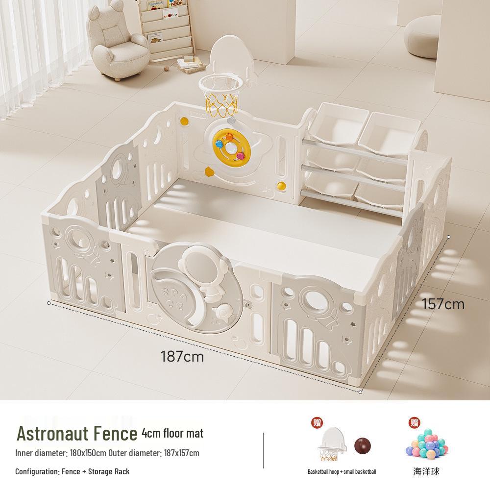 Baby Playpen and Crawling Mat: Indoor Infant Safety Fence for Living Room Floor.