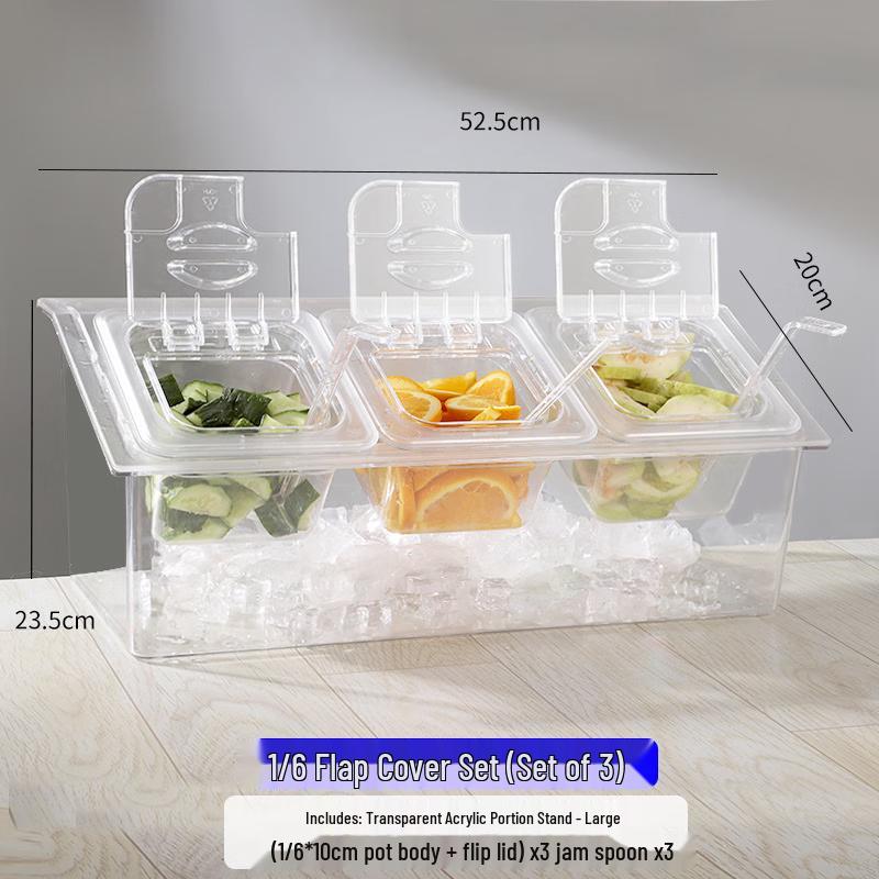 Transparent Multi-Compartment Ingredient Box