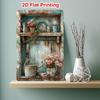 D Flat Pc Aluminum Metal Flat Sign Garden Theme Sign for Kitchen Coffee Home Living Room Office Wall Decor Art