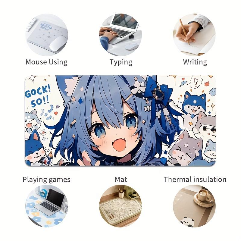 Large Gaming Cute Mouse Pad Pretty Anime Girl Mousepad NonSlip Computer Keyboard Desk Mat Rubber Table Mats 90x40 80x30