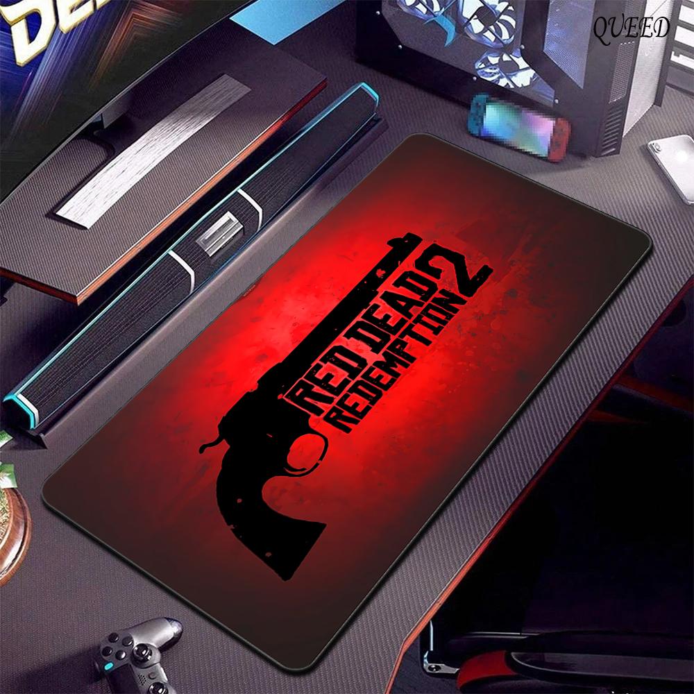 Red Dead Redemption 2 XXL Anime Carino Mousepad Accessori per Computer Tastiera da Gioco Mousepad in Gomma Ragazza Giocatrice PC Tappetino Antiscivolo per Scrivania