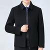 Men's Winter Double-Sided Wool Lapel Jacket with Cashmere Inner Layer - Dad Style