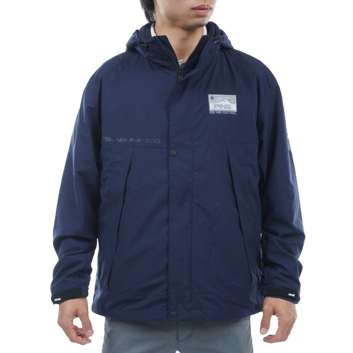 

Water Repellent 3WAY Blouson Blouson Golf M [Pin Apparel] Men s (Vest Set) / / 621-3220003 120_Navy