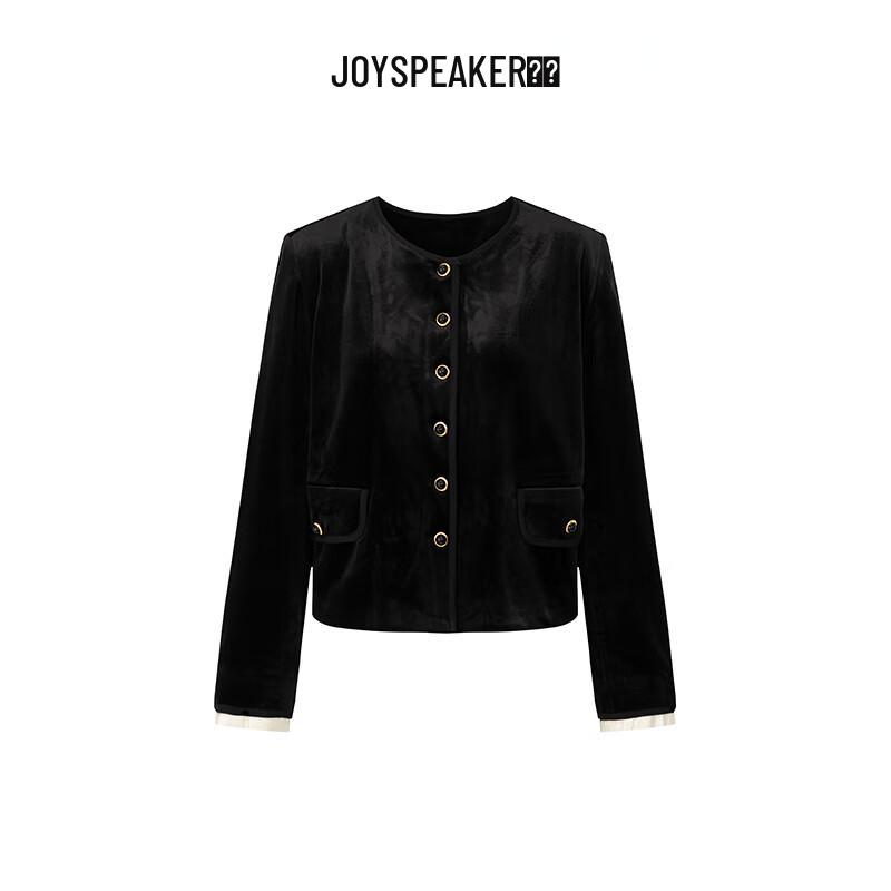 Women's Corduroy Round Neck Short Jacket