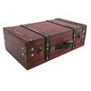 Vintage Decorative Storage Suitcase Synthetic Wood Retro Luggage Decor for Prop Arrangement