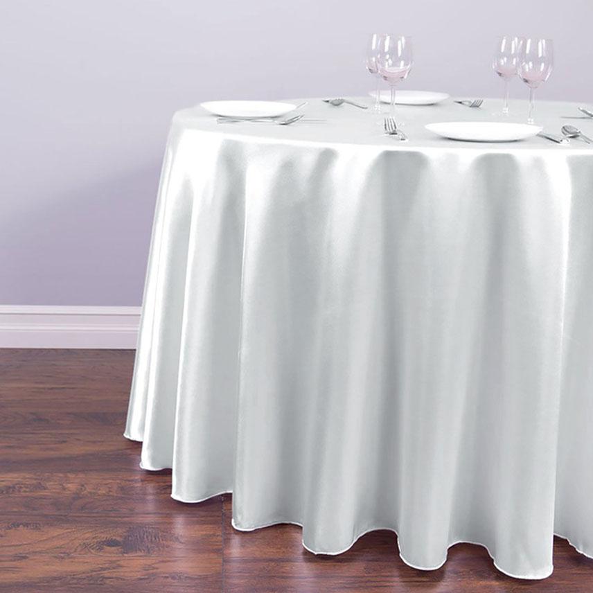 Satin Tablecloth Wedding Decoration Round Table Cover Cloth  Flexible Glass Table Protector Table Skirts Hotel Banquet Gold