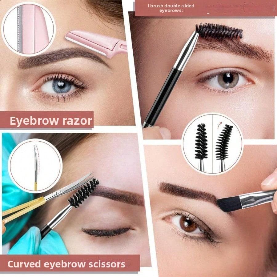 Eyebrow clips tweezers set, beauty tools, grafting false eyelashes tweezer, eyebrow trimming tweezers