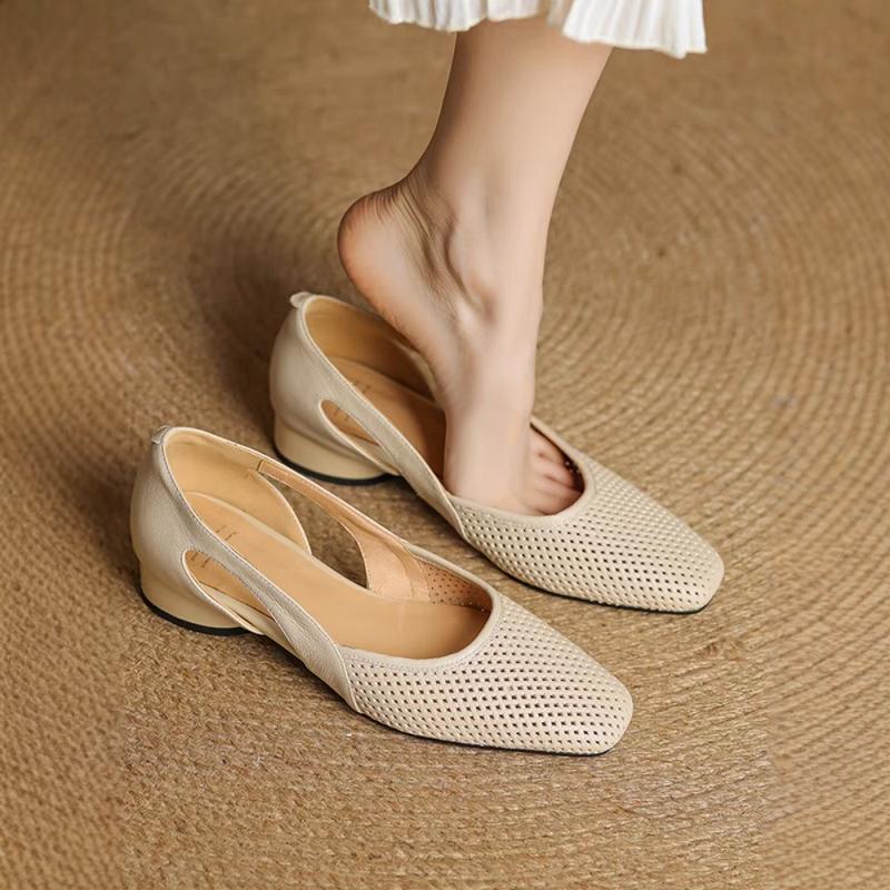 Fashion New Style Popular Ladies Shoes Fashion Shallow Women's High Heels Slip-on Casual Hot Sale Soft Bottom Best Seller Flat Low Heels