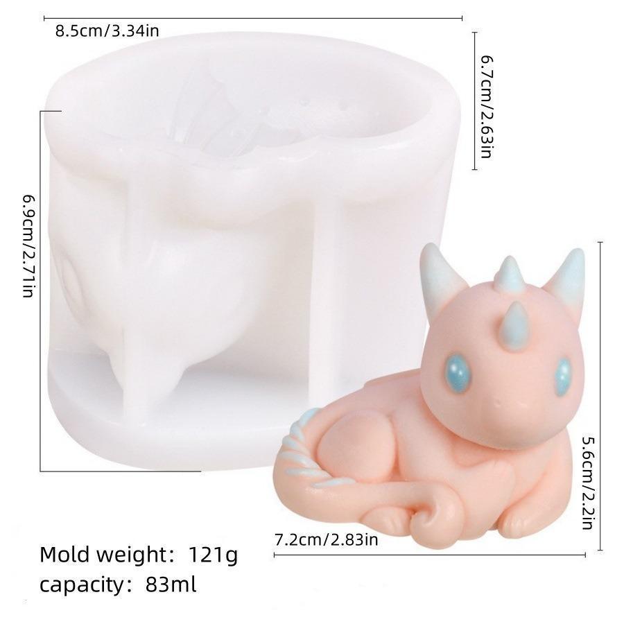 Dragon Baby Mousse Cake Silicone Mold Candle Baking Mold DIY for Car Aromatherapy Mould Reusable 2025