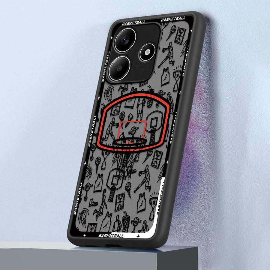 Funda Back Phone Cover Case for Xiaomi Redmi Note 14 13C 11 13 Pro Plus A4 9S 12 10 14C Basketball Art