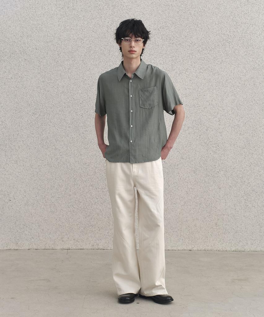 SENTAIR Wave Seersucker Cooling Short Sleeve Shirt_Green